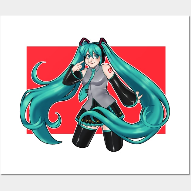 Miku Wall Art by katat0n1a